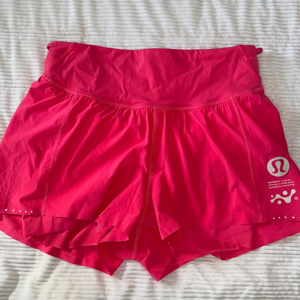 lululemon athletica nulux road to trail sonic pink shorts size 12 - Picture 4 of 8